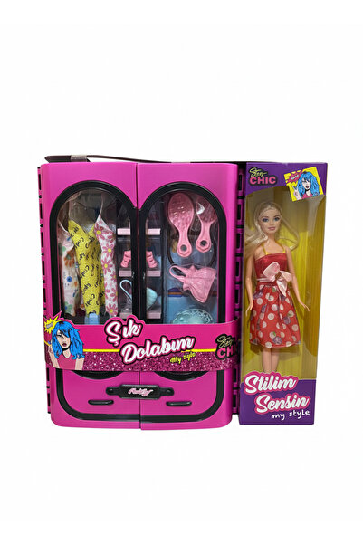 çınaroğlu avm Gardıroplu Aksesuarlı Model Et Bebekli Şık Dolabım 25*35 CM