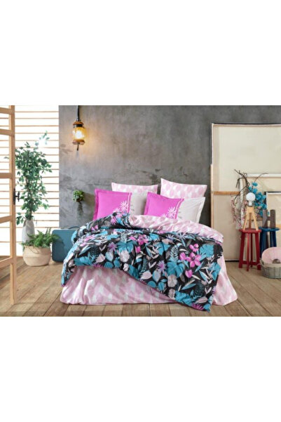 FIONNA.RO 100% Cotton Poplin Duvet Cover Set HOBBY - Pink