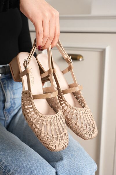 yezy shoes Knitted Short Heeled Orthopedic Ballerinas Mary Jane