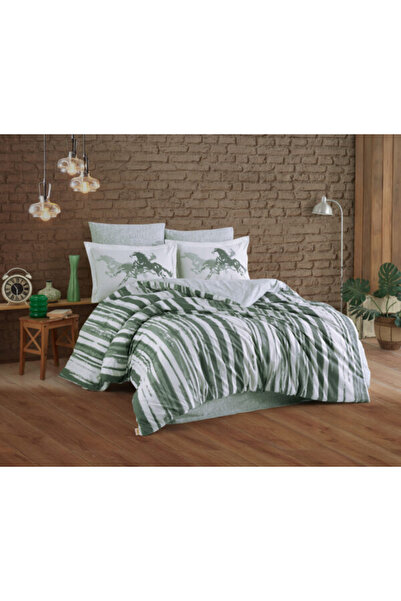 FIONNA.RO 100% Cotton Poplin Duvet Cover Set HOBBY - Cai Verzi