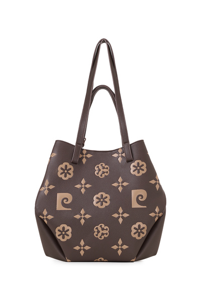 Pierre Cardin Limited Edition Brown Women's Shoulder Bag with Snap Closure an...