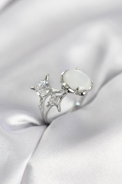 Inure Jewelry Silver Color Pole Star Model Women's Ring