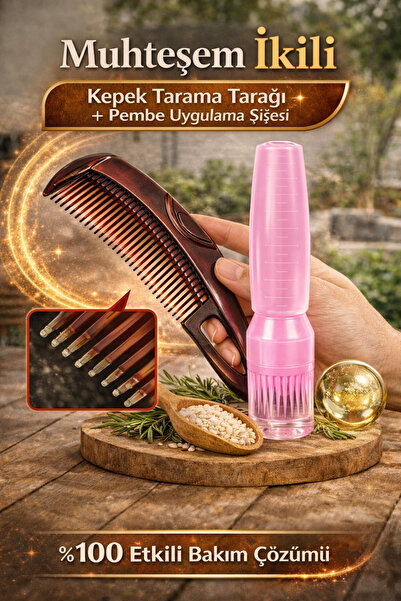 monalisatoka Kepek Kaldırma & Anti-Statik Masaj Fırçası +Taraklı Saç Boyama Ş...