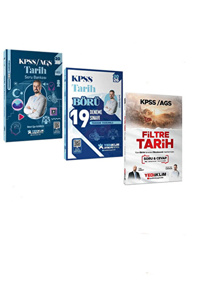 Yediiklim Yayınları 2026 KPSS Atölye Tarih Soru Börü Deneme Filtre Tarih Soru...