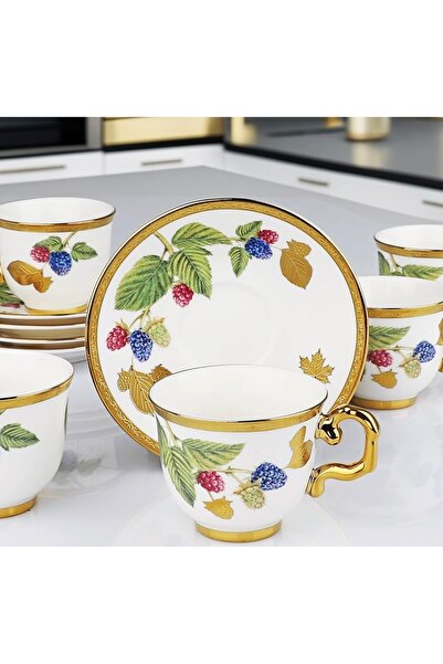Kosova Çırağan Home Frutis 6 Kişilik Kahve Fincan Takımı