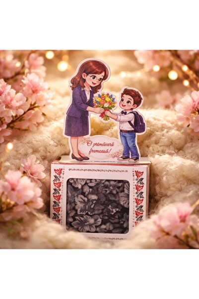 victiny Scarf and 2D image martisor set with support "For teachers and educat...