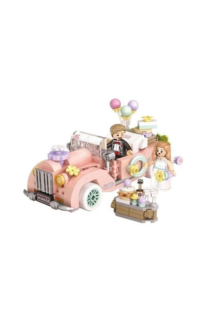 NW NessiWorld LZ-4210 LOZ سيارة زفاف طراز قديم 290 قطعة لعبة مكعبات تركيب