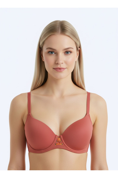 BUTİK1AVM Women's Bra with Hand Support and Laser Cut Ribbon Detail on the Back