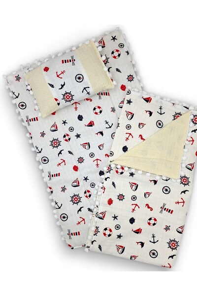 voyyo kids baby 3-Piece Bottom Opening Mat Set with Blanket and Pillow, Musli...