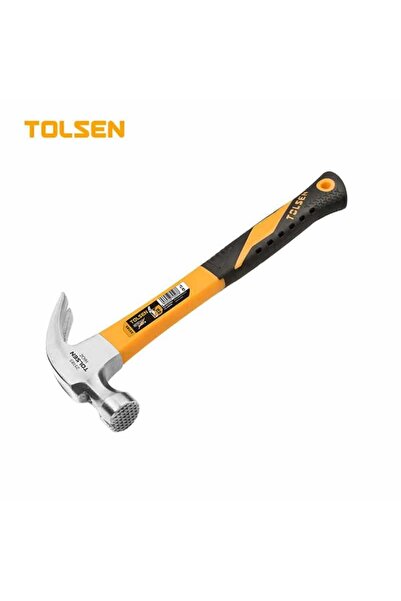 TOLSEN ONE PIECE FORTolsen Claw Hammer 16 oz Fiberglass Handle Magnetic Nail ...