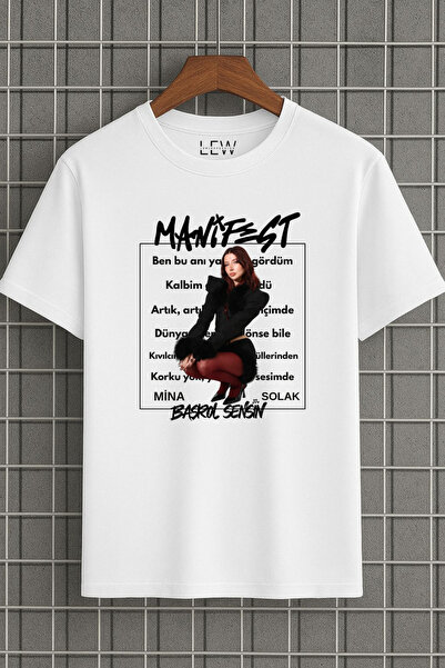 lovver Manifest Mina Başrol Sensin Şarkı Sözlü Special Design Cotton Premium ...