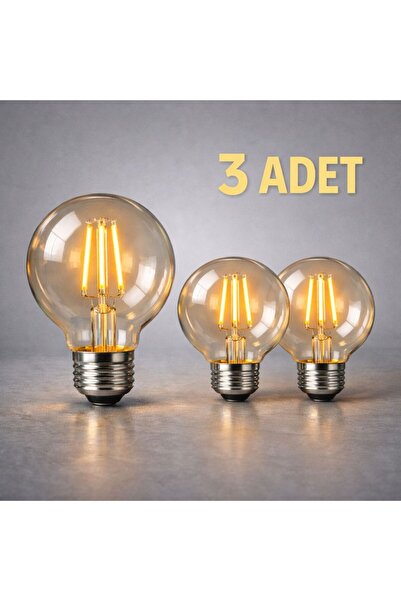DREAM MODE G95 LED Filament Ampul 4W E27 2700K Sıcak Sarı 400 Lümen Dimmerli ...