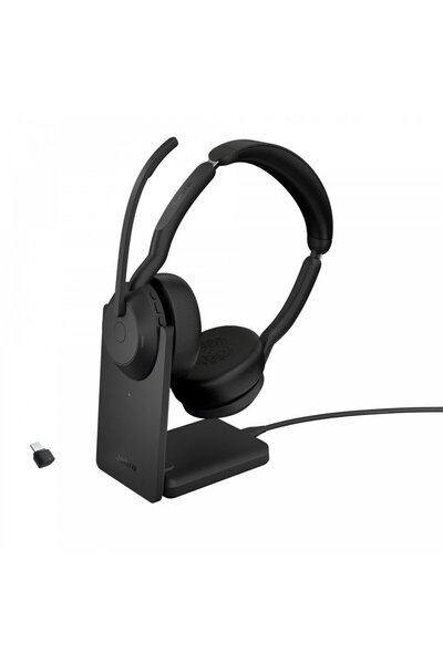 Jabra Wireless Call Center Headset Evolve2 55 UC, Bluetooth, Microphone, Char...