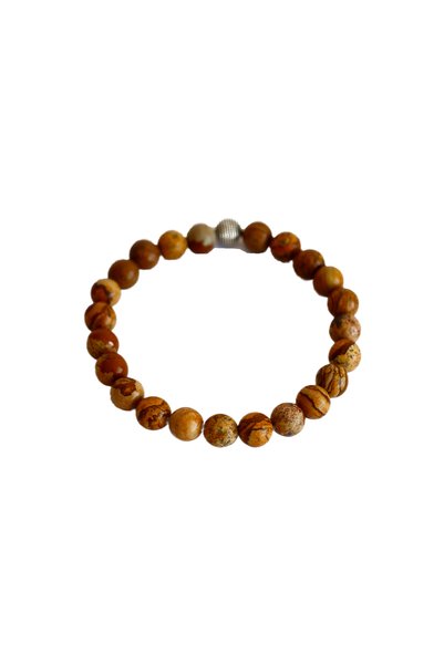 taru pasaj Picture Jasper Natural Stone Bracelet – Protective and Balancing Energy Stone