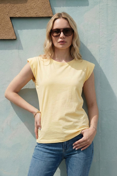 Lela Cotton Crew Neck Sleeveless t Shirt t Shirt 5864019