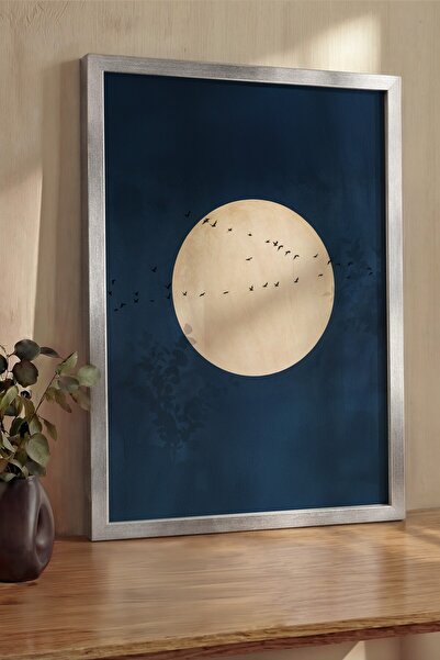 Postifull Pictură de perete, Tablou și poster cu ramă argintie de lux, Seria ...