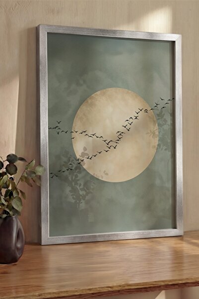 Postifull Pictură de perete, Tablou și poster cu ramă argintie de lux, Seria ...