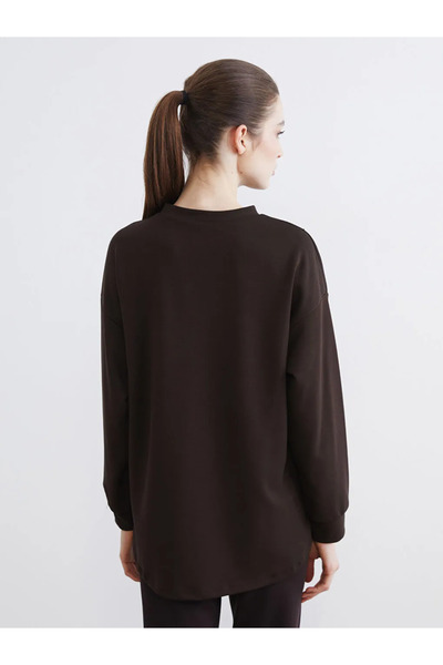 LC Waikiki Brown Soft Touch Women's Sweatshirt Tunic
