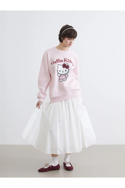 LC Waikiki Pink Hello Kitty cu imprimeu Swea gros pentru femei tricou