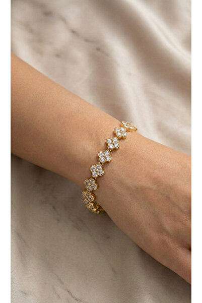 Lunara سوار من سلسلة بريميوم مرصع بحجر الزركون الذهبي