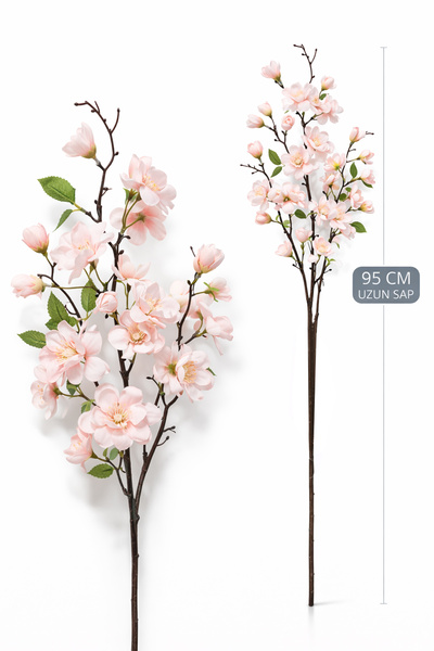 ALSHOP Yapay Erik Çiçeği Dalı Gerçek Görünümlü Sakura 95 Cm