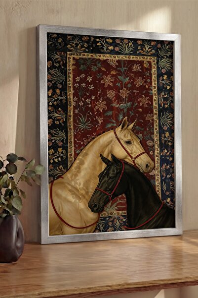 Postifull Pictură de perete, Tablou și poster cu ramă argintie de lux, Seria ...