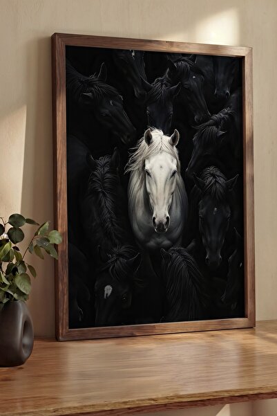 Postifull Pictură de perete, Tablou și poster cu ramă maro de lux, Seria Ritu...