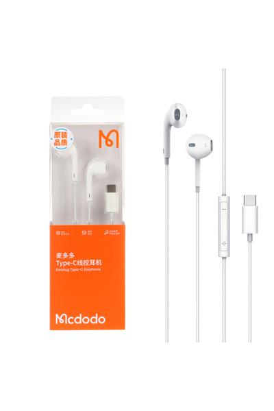Mcdodo Wired Earphones with Type-C Port Model HP-6070 - White