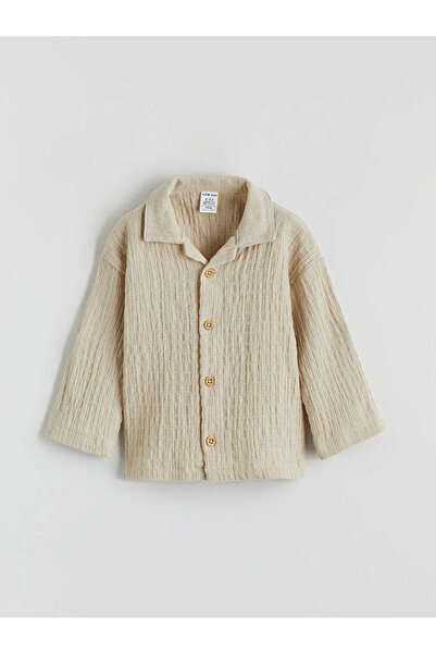 LC Waikiki Bej Müslin Erkek Bebek Gömlek ve Pantolon