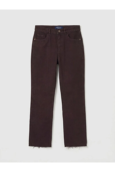 LC Waikiki Brown Crop Flare Women's Jean Pants