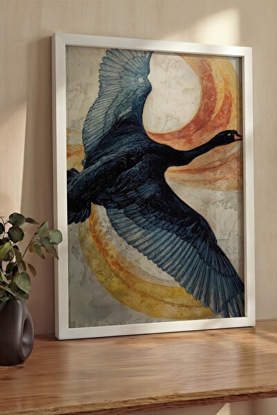 Postifull Pictură de perete, Tablou și poster cu ramă albă de lux, Seria Ritu...