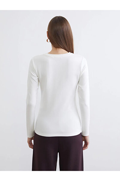 LC Waikiki Ecru Crew Neck Women's Body