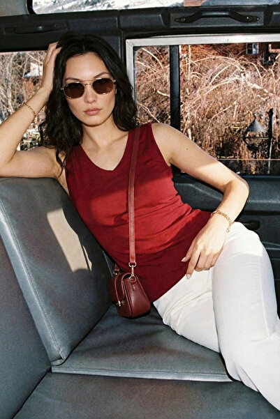 Lela Kalın Askılı V Yaka Bluz BLUZ 5864384