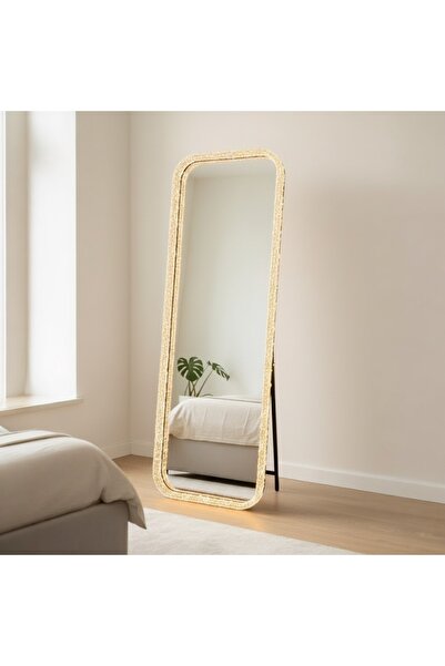 terndat Larger size modern floor mirror with ambient LED lighting
