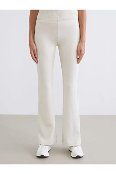 LC Waikiki Beige Women's Leggings with Elastic Waistband