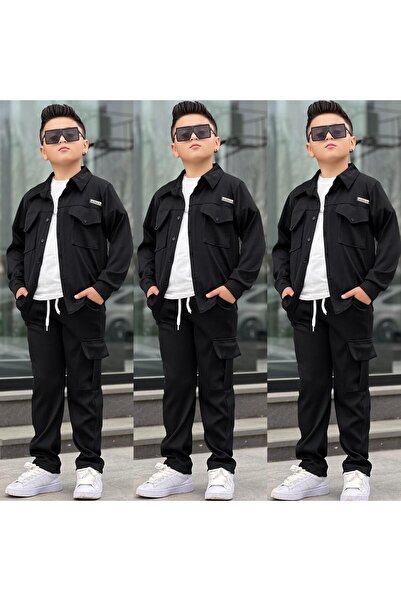 MİA SHİNE S طقم بدلة للأولاد مكون من 3 قطع بتصميم نادل