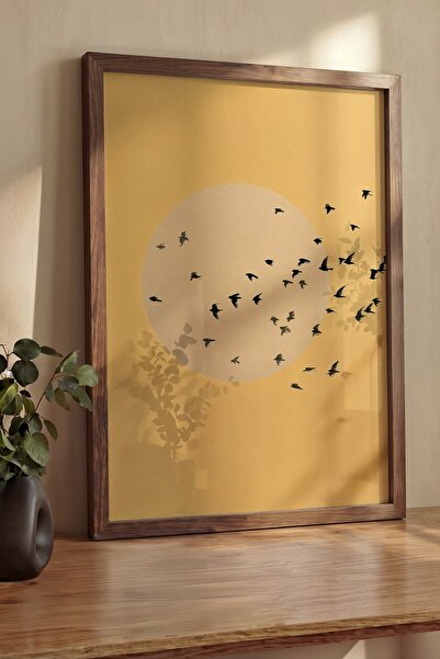 Postifull Pictură de perete, Tablou și poster cu ramă maro de lux, Seria Ritu...