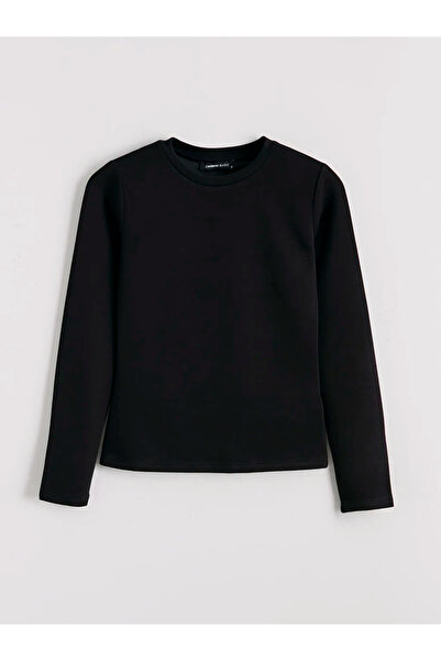 LC Waikiki Black Crew Neck Soft Touch Women's Bodysuit