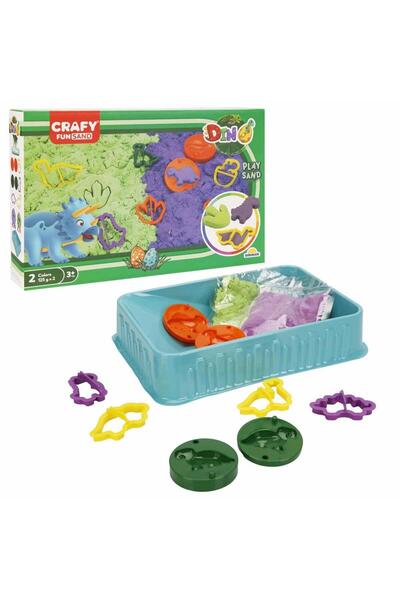 My Reality Fashion S02003618 Play Sand Set Dino 2X125Gr.Mor/Y.Şl.11Prç