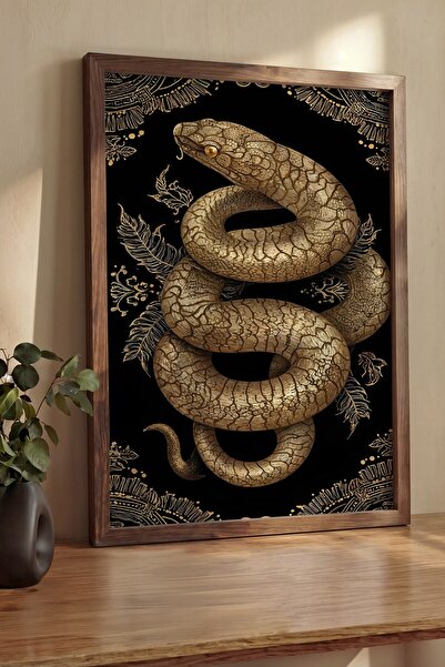 Postifull Zidna slika, luksuzna slika i poster u smeđem okviru, serija ritual...