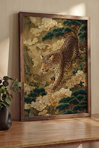 Postifull Pictură de perete, Tablou și poster cu ramă maro de lux, Seria Ritu...