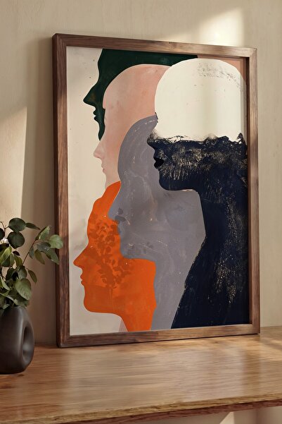 Postifull Zidna slika, luksuzna slika i poster u smeđem okviru, serija ritual...