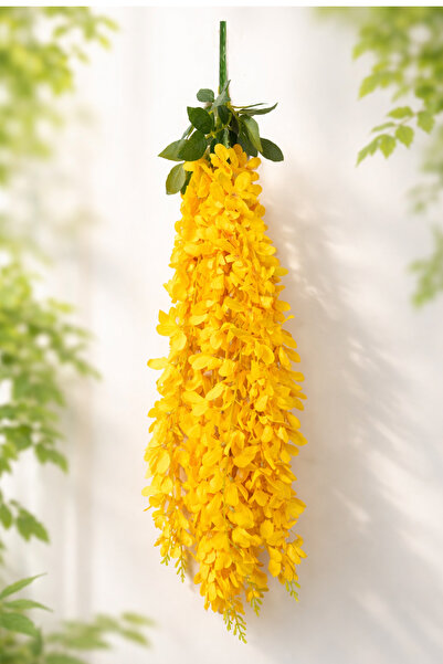 ALSHOP Lüks Dolgun 5 Dal Sarkan Akasya Çiçeği Nişan Düğün Dekor Süslemesi 85 cm