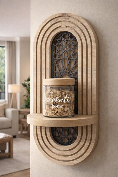Serenti Home Dekoratif Desenli Duvar Rafı