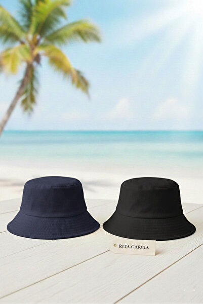 Ritagarcia Advantage Pack of 2 Unisex Cotton Bucket Fisherman Hat Set