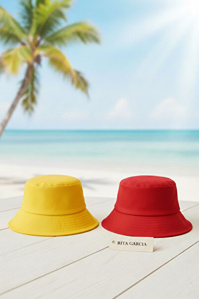 Ritagarcia Advantage Pack of 2 Unisex Cotton Bucket Fisherman Hat Set