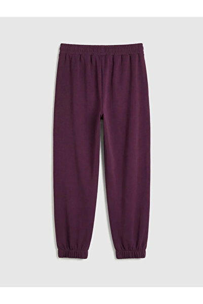 LC Waikiki Burgundy Elastic Waist Soft Touch Women's Jogger Sweatpants