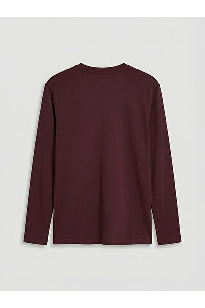 LC Waikiki Top de pijama pentru bărbați, cu guler tip ciclism, culoare prune