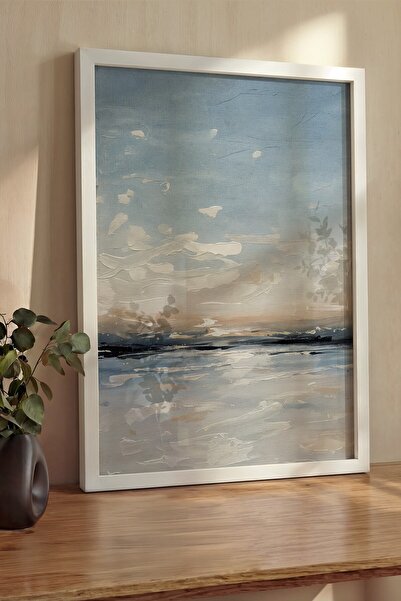 Postifull Pictură de perete, Tablou și poster cu ramă albă de lux, Seria Ritu...