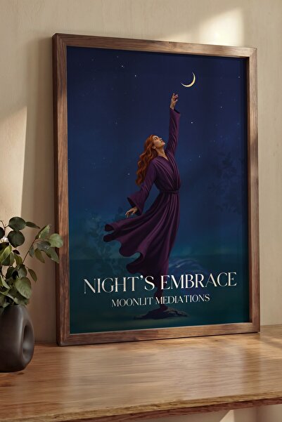 Postifull Pictură de perete, Tablou și poster cu ramă maro de lux, Seria Ritu...